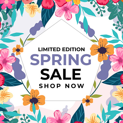 sale flyer design flower poster