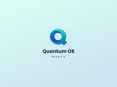 Quantum OS Branding blue brand branding logo modern