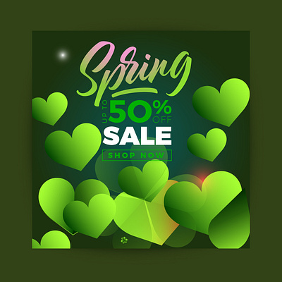 shopping sale flyer design flower poster