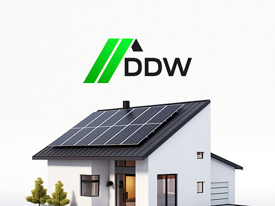 Doross Dak Werken [Solar Energy] adobe illustrator adobe photoshop branding ddw logo green energy logo logo logo design solar energy logo