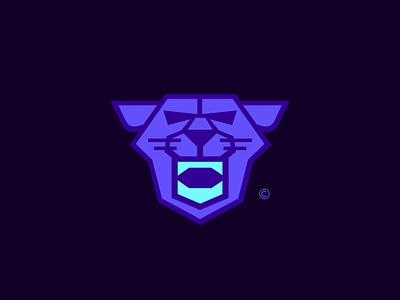 Panther animal black brand cat crypto finance financial logo mascot night pantera panther purple strong teeth tooth wild