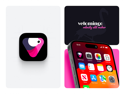Velomingo - App Icon app app icon design icon ios mobile app pink