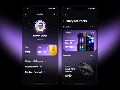 Mobile store app design daily ui dark mode gaming computers ios man made mobile app mobile app design mobile shopping mobile store mobile store app phone app store app store design ui inspiration ui ux design