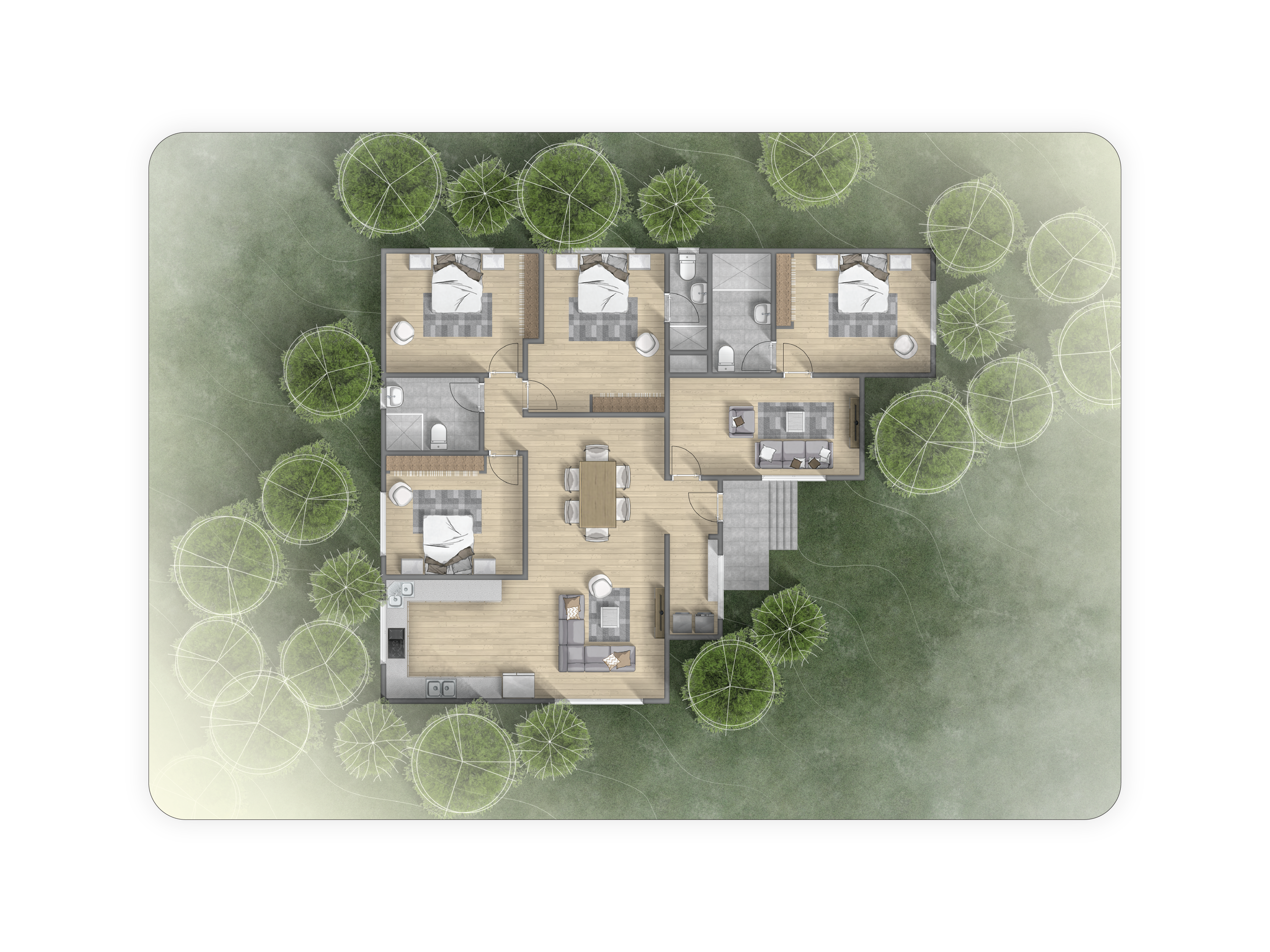 Project_14: Floor plan rendering design 2d rendering archiminy architecture portfoilo architecture site plan design floor plan rendering illustration landscape photoshop rendering rendering site plan rendering