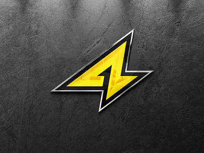 4 + Lightning Bolt Icon 4 bolt edgy four graphic design lightning logo modern number thunder vector