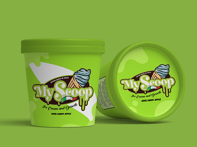 Sour candy apple ice cream cup label packaging Design cream cup design custom design design design template free mockup google search graphic design how to ice ice cream cup ice cream design label packaging layer new year design premium design print design template trending design viral design
