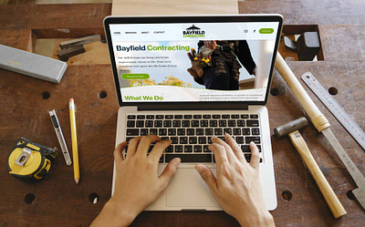 Bayfield Contracting branding design graphic design logo squarespace design website design