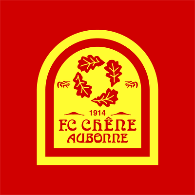 Chêne Aubonne Football Club - Logo brand branding clean concept design designer football illustration illustrator logo logotype mockup swiss