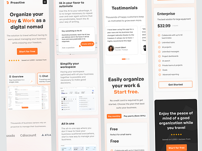 Productivity app | Mobile clean design figma light mode minimalist mobile orange productivity app productivity website saas saas website software website ui ux uxui webdesign webflow website