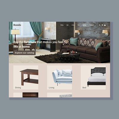 Furniture E-commerce UX/UI branding ecommerce furniture ui web web design website
