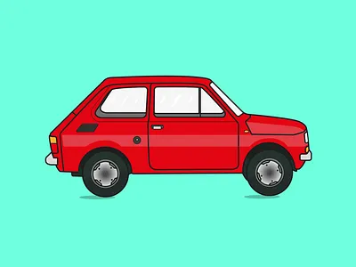 Maluch car vector fiat 126p graphic design maluch vector