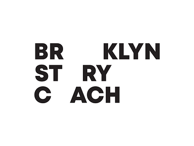 Brooklyn Story Coach Logo black bold branding logo minimal modern school simple simple logo story storytelling thather