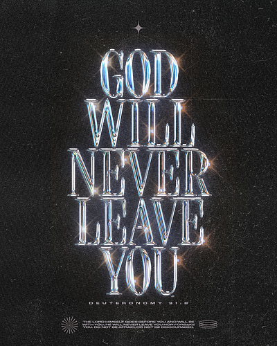 God will never leave you | Christian Poster creative