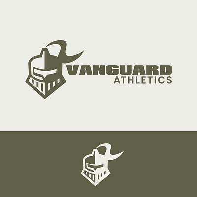 Logo Design for Vanguard Athletics brand identity branding commission design freelance work graphic design graphic designer helmet knight helmet logo logo design branding logo designer medieval knight vector