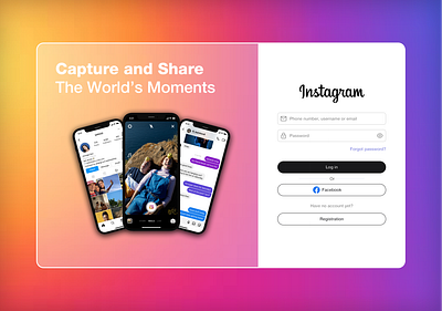 Daily UI Challenge #001 ; Instagram Sign Up Page Redesign app branding dailyui design graphic design icon minimal signup typography ui ux vector web website ınstagram