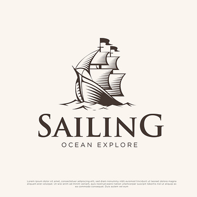 Sail Logo anchor boat branding compss explore graphic design logo logodesign nautical sailing sea ship vintage