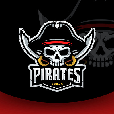 Skull Logo boat branding esports graphic design logo pirates ship skull sports sword