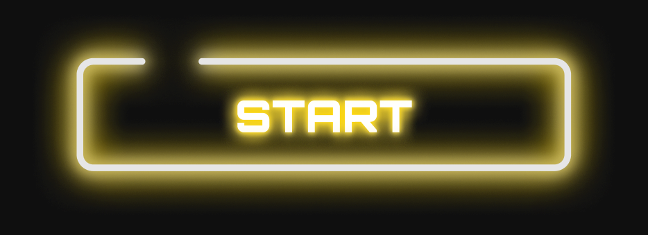 Figma design file showing the smooth blending of the neon glow effect on the START button
