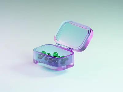 Kryptonites box 3d animation blender box kryton pills ui