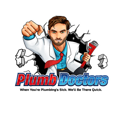plumbing branding doctor graphic design logo plumber