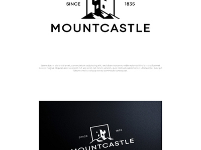 castle logo branding castle design graphic design illustration logo monochrome mount