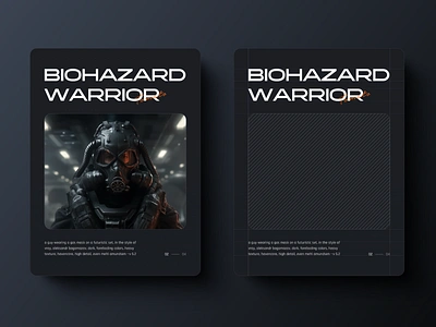 Biohazard Warrior design graphic design poster typography ui web