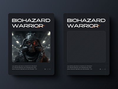 Biohazard Warrior design graphic design poster typography ui web