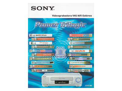 SONY VHS Power Trilogic Brochure branding brochure graphic design print media sony