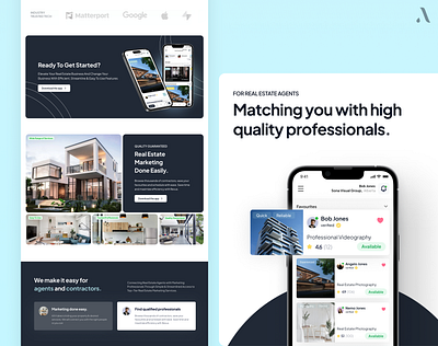 Real Estate Contracting Full Product Design (App Lander Page) app design dashboard graphic design iphone app landing page logo photography product design real estate ui ui design