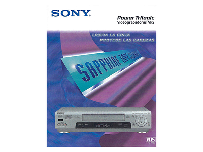 SONY Power Trilogic VHS Sapphire brochure branding brochure graphic design print media sony