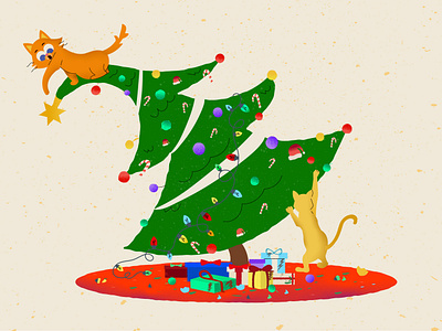 MEOWY CHRISTMAS animation branding design graphic design illustration logo ui vector