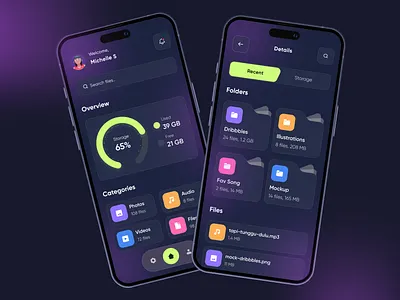 File Manager Mobile App android app design card cloud design design app drive app dropbox file file manager filemanagerapp files folder ios design manage manager mobile mobile ui ui ux