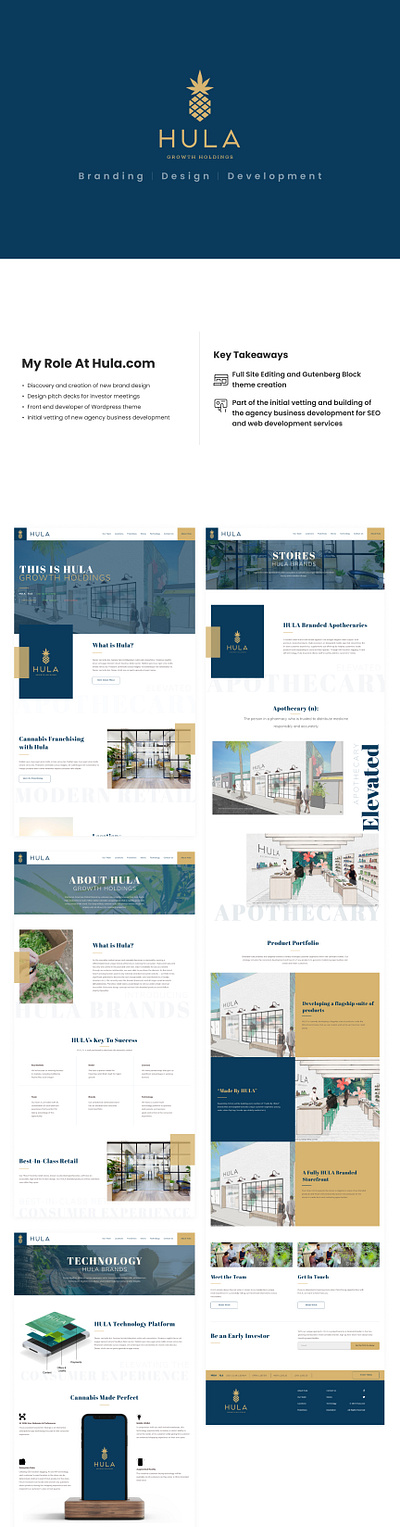 Hula Growth Holdings branding ui ux web development