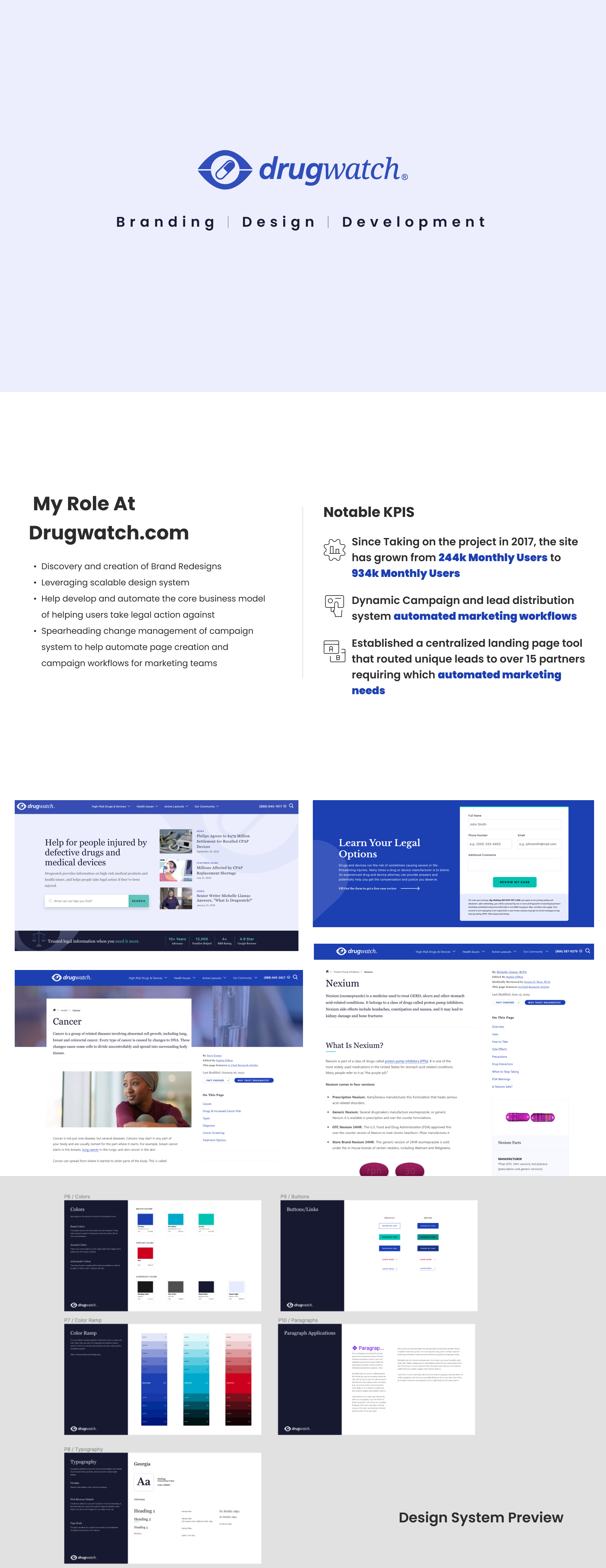 Drugwatch.com Case Study ui ux web design web development