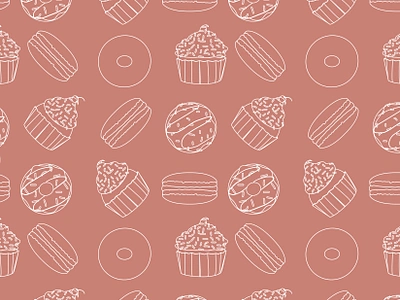 Food Pattern Illustration adobe illustrator color theory digital art digital illustration graphic design illustration