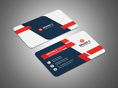 Double sided Corporate Business Card template. beautiful brand branding business business card card clean corporate corporate identity creative double sided eye catchy id id card idantity modern primary identity simple visiting card visual idantity