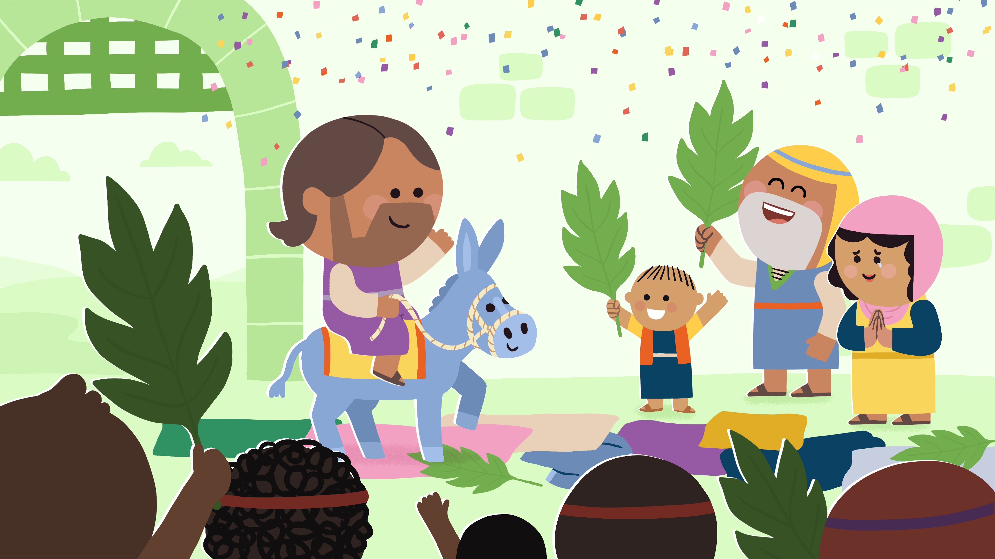 Kid's Easter Bible Story bible biblestory childrensillustration christian church colorful curriculum cute digitalillustration easter illustration jesus photoshop preschool story