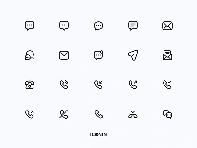 Communication Icon Set app icons call icon communication icons duotone icon flat icons icon icon pack icon set iconin iconography icons illustration line icons linear icon mail icon message icon stroke icon