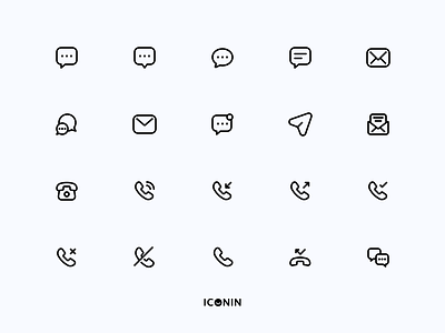 Communication Icon Set app icons call icon communication icons duotone icon flat icons icon icon pack icon set iconin iconography icons illustration line icons linear icon mail icon message icon stroke icon