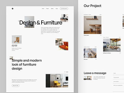 Furniture Landing Page apartment architecture chair decoration furniture homepage indoor interior landing page living marketplace sofa store table ui uiux web design website