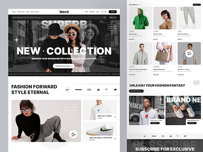 Werd - Fashion E-Commerce Landing Page branding clean design ecommerce fashion fashion landing page fashion website landing page minimal simple design ui ui design uidesign ux website