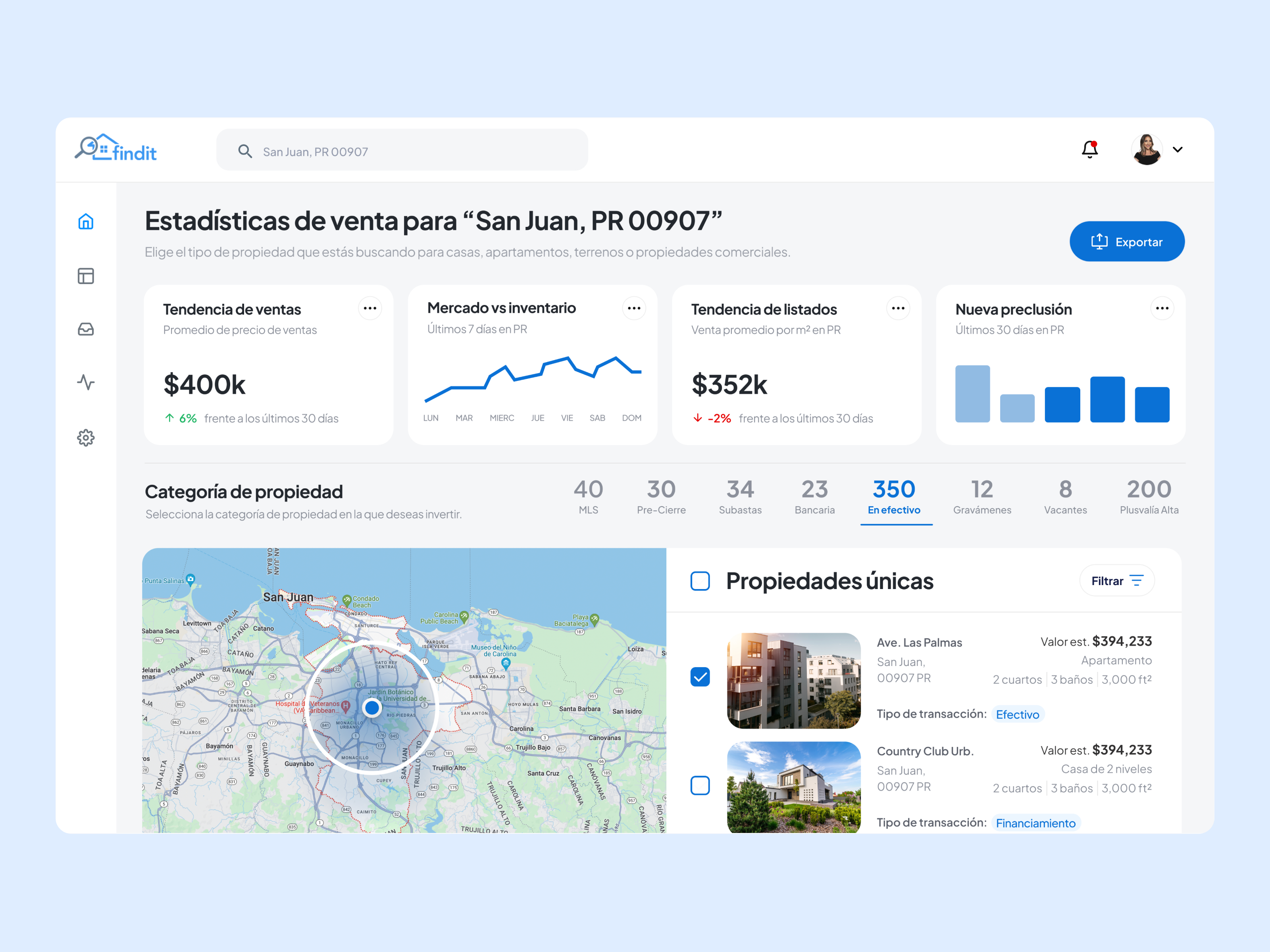 Real Estate Dashboard app design dashboard real estate ui