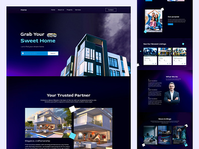 Real Estate Landing Page design dreamhome forsale home homesweethome househunting interiordesign land landing page newhome property realestate realestateagen realestateforsale ui ux web web design website website design