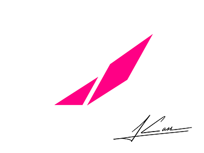 Jacob Cass (Personal Mark) + Signature clean flat j logo magenta minimal pink signature triangle