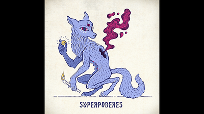 Art for the single 'SUPERPODERES' coverart graphic design illustration wolf