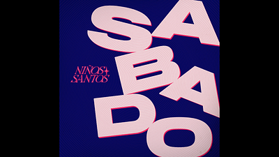 Niños Santos - Cover Art for the single 'SABADO' coverart design graphic design