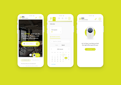 UI mobile design - Calendar/HP design landing page ui ux web