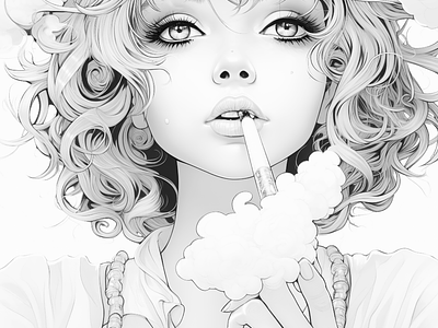 Stoner 11 adult coloring ai generated black and white cannabis coloring coloring page illustration marijuana coloring printable coloring sexy coloring stoner coloring stoner girl coloring