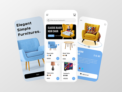 Furniture App UI 3dfurniture appdesign dribbble dribbblecommunity dribbbleshot furnitureapp furnituredesign homedecor homestyle interiordesign mobileapp modernfurniture smallspacedesign uiux userexperience uxdesign vintagefurniture