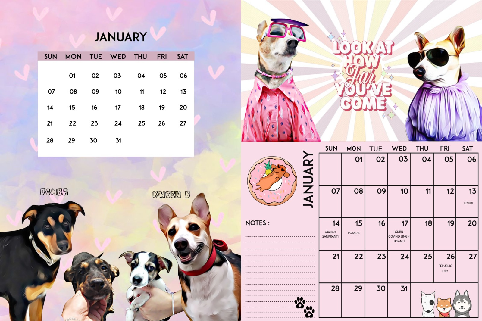 2024 Dog Calender design by Seema Thakur on Dribbble